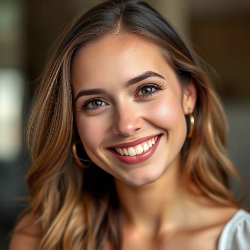 Portretfoto van een vrouw met een vriendelijke glimlach