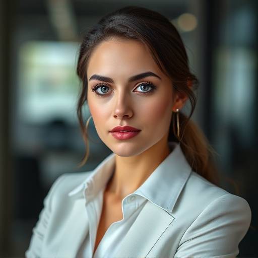 Professionele zakenvrouw met een zelfverzekerde blik
